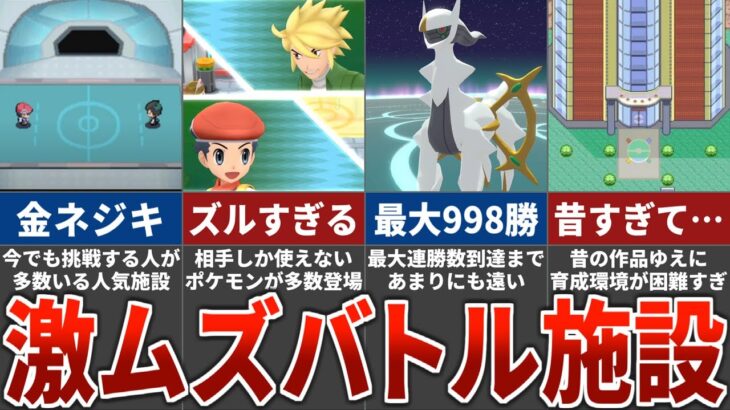 難しすぎてクソゲー？歴代ポケモンの鬼畜難易度バトル施設8選