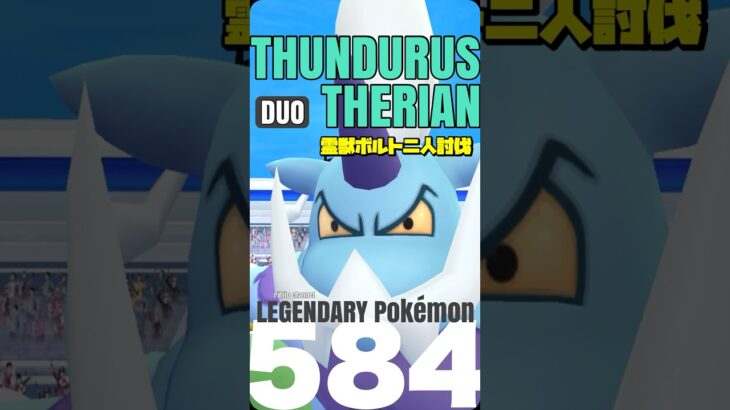 【ポケモンGO】霊獣ボルトロス 二人討伐【thundurus therian duo】584