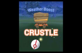 Catching CRUSTLE Weather Boost ポケモンgo! 😊 #pokemongo #funny #pokemongoshorts #crustle #shorts