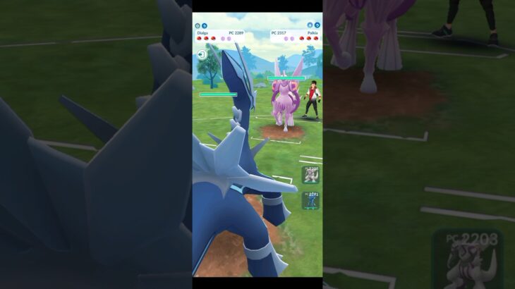 💥Dialga Vs Palkia Origen, PVP Batalla Legendaria en Pokémon Go💥 #pokémon #pokemongo #shorts