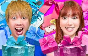 【誕生日】青とピンクの色縛りプレゼント交換！メンバーカラーのプレゼントで誕生日パーティ♪ ~Happy Birthday~