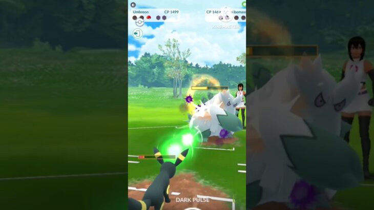 Close match between umbreon and abomasnow || Pokémon Go