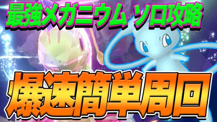 【ポケモンSV】最強メガニウム ソロ攻略！ミュウで簡単爆速周回【スカーレットバイオレット】