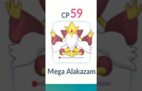 59 CP Low HP MEGA ALAKAZAM vs TGR Grunt in Pokemon GO.