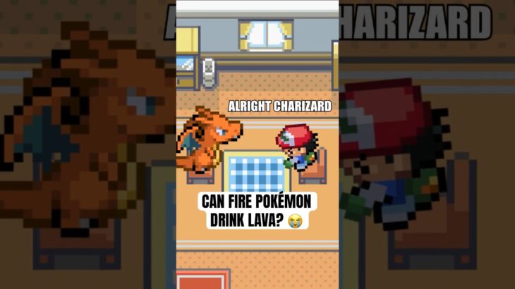 Can fire type Pokemon drink lava? 😭 #pokemon #shorts
