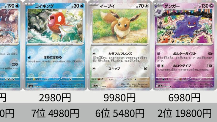 【ポケカ】激動すぎる！発売から1年！マスターボールミラー販売価格ランキング！ポケモンカード151【Pokémon cards】Marketprice ranking of Masterball