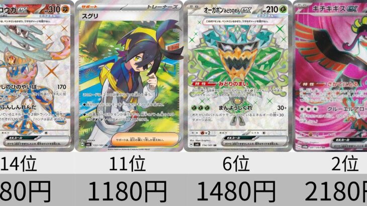 【ポケカ】2024年上期 SR全種 高額カードランキング【Pokémon cards】 Expensive SR of Pokemon card first half of 2024