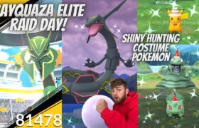 ✨Mega Rayquaza Elite Raids & Shiny Costume Hunting In Pokemon Go!✨