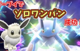 【ポケモンSV】最強星7ラグラージレイドをイーブイでソロワンパン成功！！