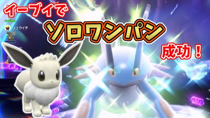 【ポケモンSV】最強星7ラグラージレイドをイーブイでソロワンパン成功！！