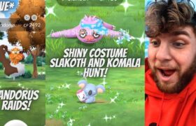 ✨Shiny Costume Slakoth & Komala Hunt, Landorus Raids and More In Pokemon Go!✨