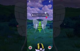 【ポケモンgo】　野生の色違いスピアーを捕獲！