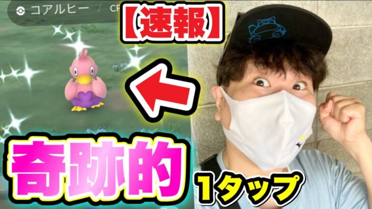 速報！1タップで奇跡降臨！コアルヒー色違い！ウォーターパラダイス【ポケモンGO】