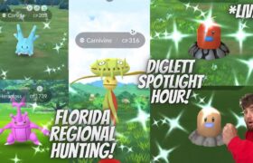✨Diglett Spotlight Hour and Regional Pokemon Shiny Hunt In Pokemon Go!✨