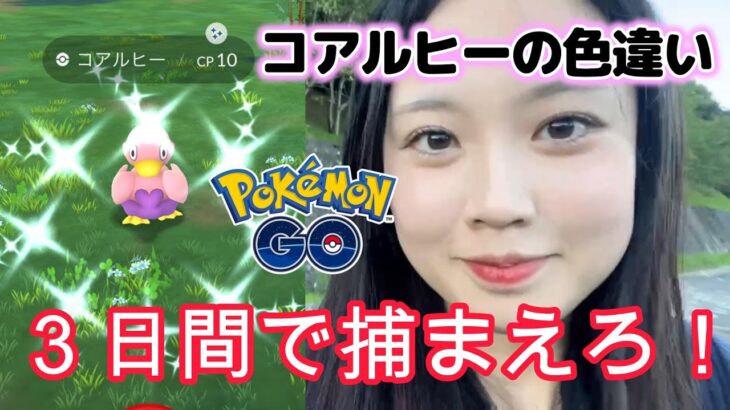 【短期間⏰️】たった３日間でコアルヒーの色違いを捕まえろだと！？😇💦 ウォーターパラダイス🌊🌺 ポケモンGO ポケモンGO Pokémon GO Japan raids GBL 일본인 포켓몬고