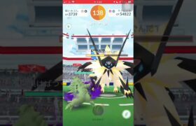 【ポケモンGO】日食ネクロズマ２人討伐！ショート版 #shorts #ポケモンgo #ポケモン #ソロ討伐