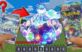 【マイクラ】最強すぎる『カードパック』を開けて出てきたポケモンだけでサバイバルしたら強すぎた！？