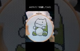 みがわり？（メタモンへんしんver）を刺繍してみた #shorts #ポケモン #刺繍 #pokemon