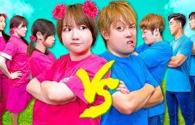 女の子vs男の子どっちが勝つ？男女でガチバトル！先生にバレずに寝たふりどっちがうまい!? お絵かきやポケモンクイズにも挑戦だ！