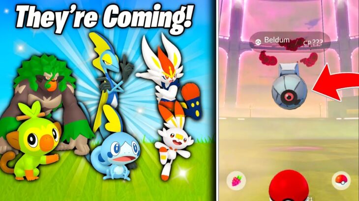 GALAR STARTERS CONFIRMED TO DROP IN POKEMON GO NEXT MONTH! Shiny WILD Dynamax Pokemon!