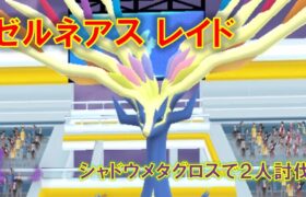 【ポケモンGO】ゼルネアスレイド　シャドウメタグロスで２人討伐