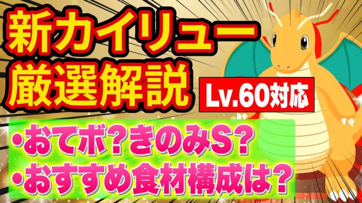 ポケスリ最強級ポケモン「カイリュー」のLv.60環境での新厳選基準を徹底解説してみた【ポケモンスリープ】【Pokémon Sleep】【完全攻略/徹底解説】