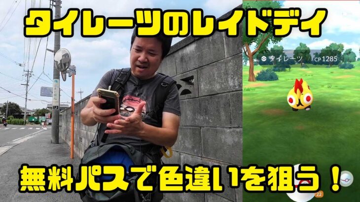 【ポケモンGO】目標は無料パスで色違い、しかし沼の予感！？タイレーツのレイドデイ