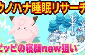 GSDピックアップ中の色違いピッピのnew寝顔ゲットを狙うウノハナ雪原睡眠リサーチ配信【ポケモンスリープ】【ポケスリ】【Pokémon Sleep】