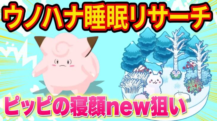 GSDピックアップ中の色違いピッピのnew寝顔ゲットを狙うウノハナ雪原睡眠リサーチ配信【ポケモンスリープ】【ポケスリ】【Pokémon Sleep】