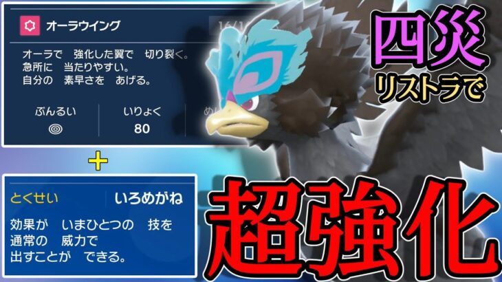 【ポケモンSV】オーラウイング＋色眼鏡の通りが良くなりめちゃくちゃ戦いやすくなったヒスイウォーグルさん！【スカーレットバイオレット】