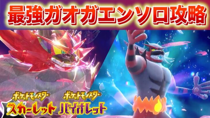 【速報】絶対に仲間にしよう！あのポケモンで最強ガオガエンをソロ攻略【スカーレット・バイオレット】