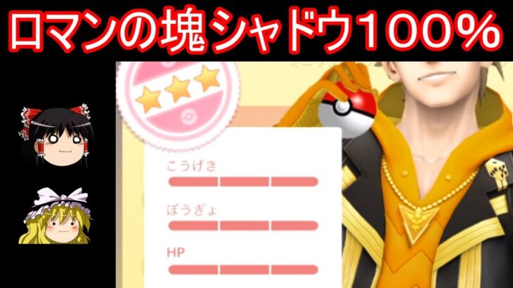 激レアシャドウ個体値100%をゲットしたから見てくれ【ポケモンGo】【ゆっくり実況】