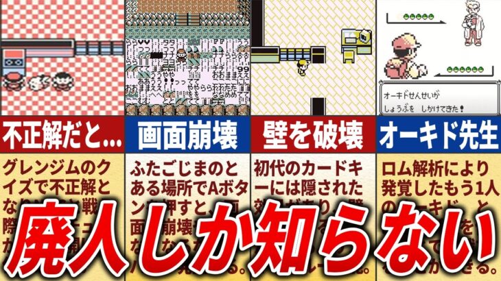 初代ポケモンの普通にプレイしてると気づかない要素20選【初代ポケモン】