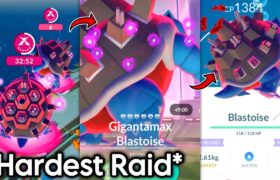 GIGANTAMAX BLASTOISE *HARDEST RAID* (Max Battle) in Pokemon GO.