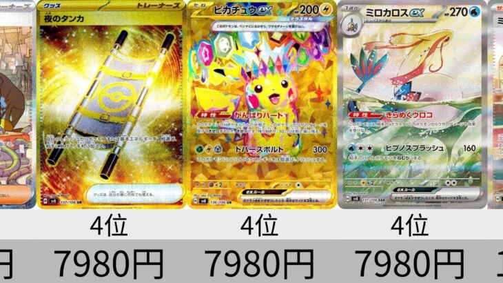 【ポケカ】初動価格ランキング「超電ブレイカー」【Pokémon cards】Ultra rare market price of Surging Sparks