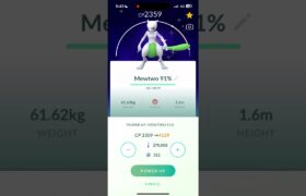 Pokemon go Powering up shiny shadow Mewtwo to level 40 and giving it psystrike