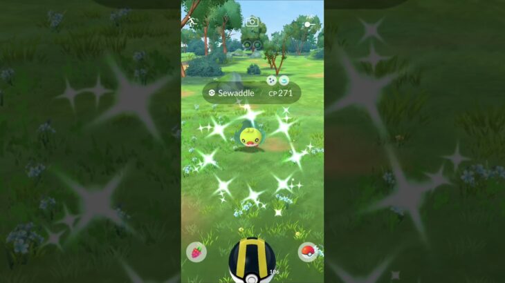 SHINY SEWADDLE IN POKÉMON GO COMMUNITY DAY!! #pokemon #shinypokemon #shorts