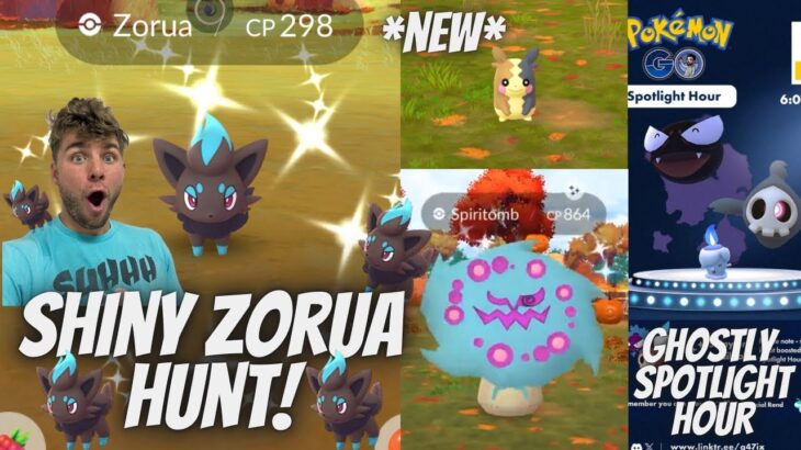 ✨Shiny Zorua Hunt! *NEW* Morpeko and Ghostly Spotlight Hour in Pokemon Go!✨