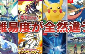 ポケモン歴代作品のストーリー攻略難易度の格差を徹底解説