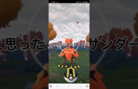 ガラルサンダー1日に二匹出現!!ゲットできるか!?#ポケモンgo #ガラル三鳥