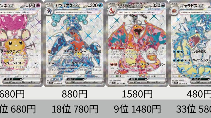 【ポケカ】 最新！2023年収録SR全種販売価格ランキング！ 24年11月【Pokemon TCG】All SR card in 2023 ranking.