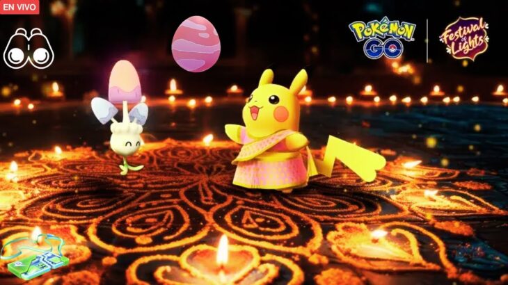 🚨EMPIEZAN RAIDS PIKACHU EN LA INDIA FESTIVAL DE LAS LUCES 2024🚨UNETE BUSQUEMOS EL SHINY POKEMON GO