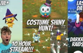 ✨ Final Shiny Halloween Costume Hunt and MORE In Pokemon Go!✨ (10 HOUR STREAM)