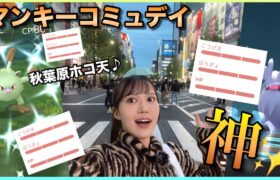 【ポケモンGO】秋葉原ホコ天でポケ活!!!マンキーコミュデイが神がかってた・・・【コミュデイ】