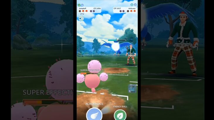 Jumpluff🍃Defeats Legendary Articuno / Pokemon go Retro Cup /#pokemon#pokemongo#gbl#pvp#pokemongame