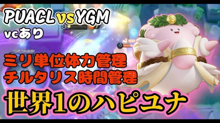 【ポケモンユナイトPUACL】世界を魅了したハピハピアシスト！味方を生かす最強のハピナスのユナイト技！プロリーグDay2vsYMG戦【FENNEL】