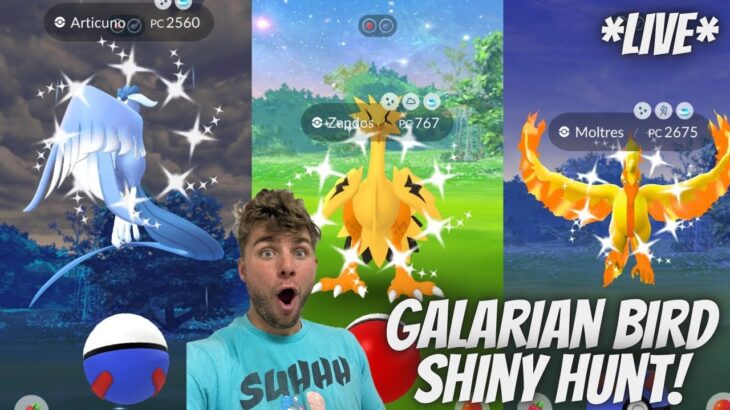 ✨Shiny Galarian Bird Hunt in Pokemon Go!✨ (LIVE!)