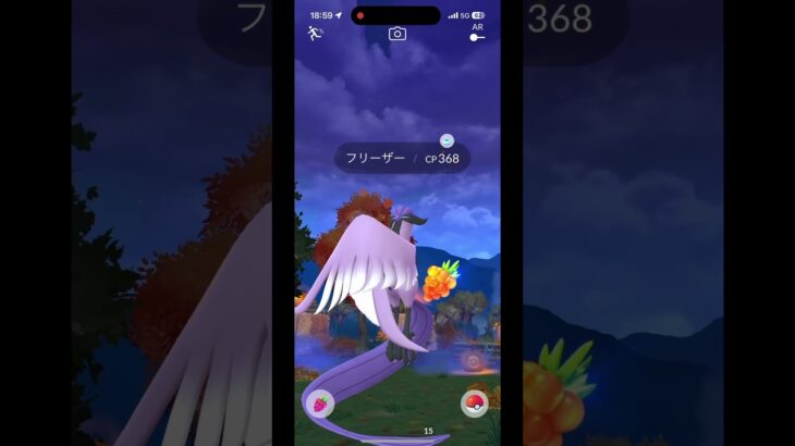 #ポケモンgo  ルートお散歩お香でフリーザ（偽）とフリーザ参上！！　絶対モンスターボールで捕まえたいマン！