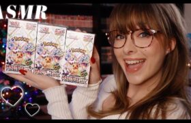 ASMR 🖤 Terastal Festival EX Pokémon Card Opening! 🖤 Eeveeloution Hunt & Holiday Giveaway!