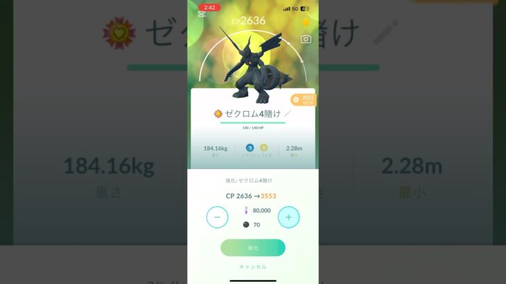 ゼクロムやっと強化できたCP4000まで強化してみた！ #ポケモンgo #ポケモン